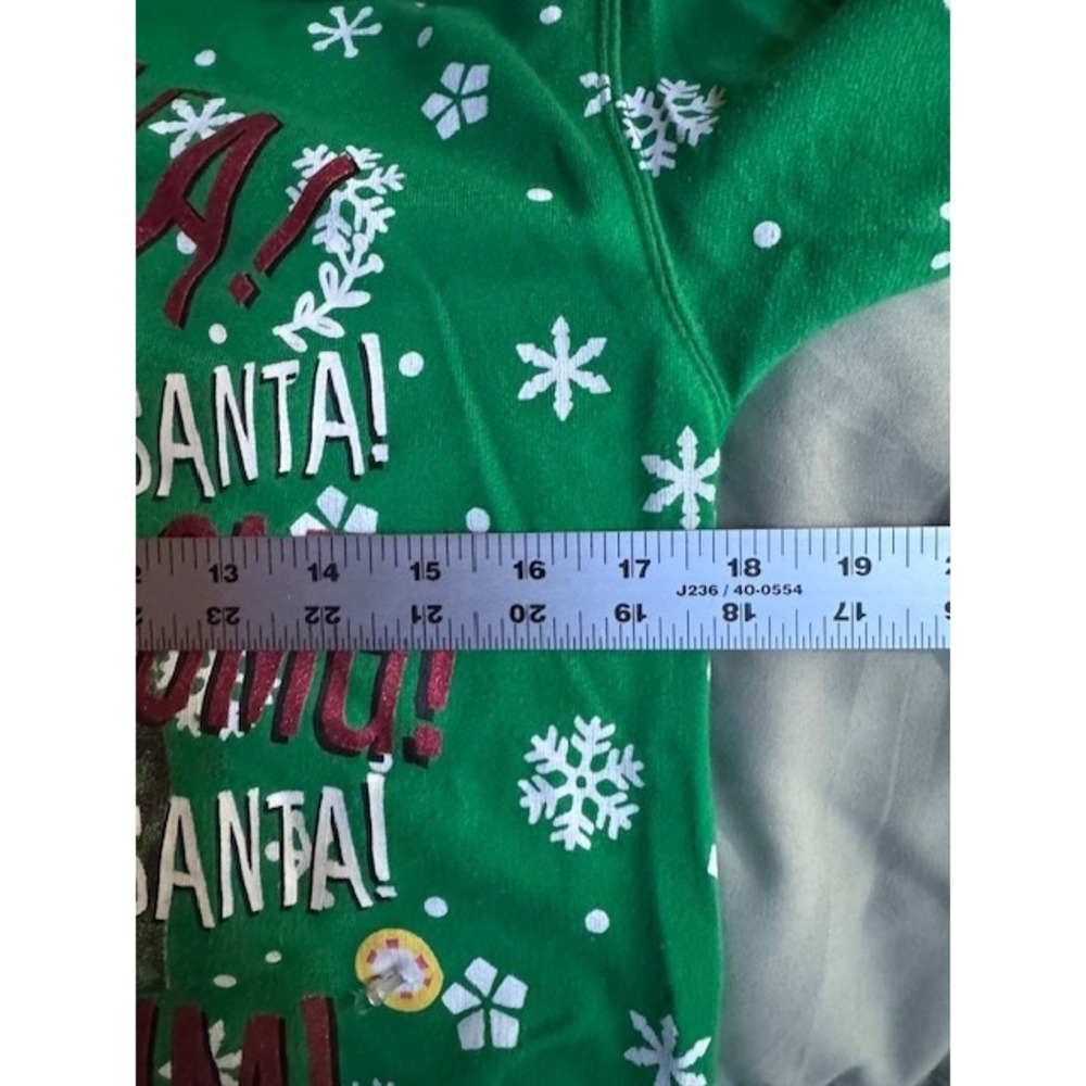 Buddy Elf Juniors XS‎ (1) Christmas Sweatshirt SANTA I KNOW HIM Lights NO Work - Picture 9 of 11